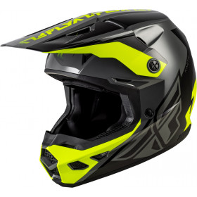 Casque FLY RACING Kinetic Crest - gris/noir/jaune fluo