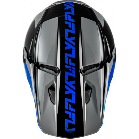 Casque FLY RACING Kinetic Crest - gris/noir/bleu