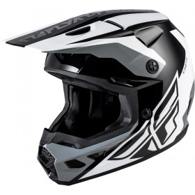 Casque FLY RACING Kinetic Crest - noir/blanc/gris