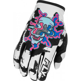 Gants FLY RACING Lite Warp Special Edition - blanc/bleu/rose