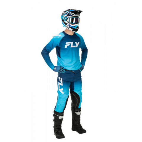 Gants FLY RACING Evolution DST - bleu/blanc