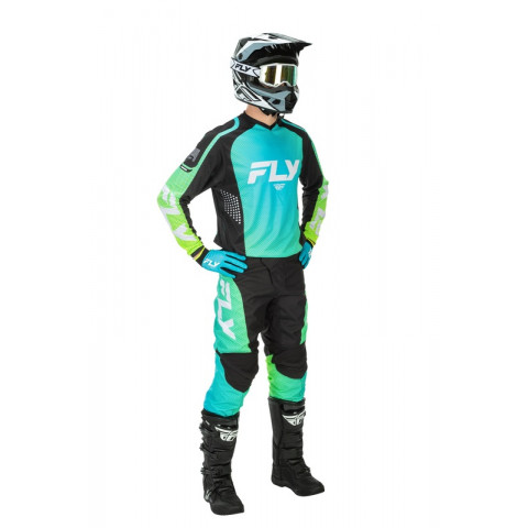 Pantalon FLY RACING F-16 - Aqua/noir/blanc