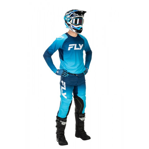Pantalon FLY RACING Evolution DST - bleu/blanc