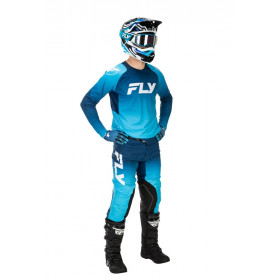 Pantalon FLY RACING Evolution DST - bleu/blanc