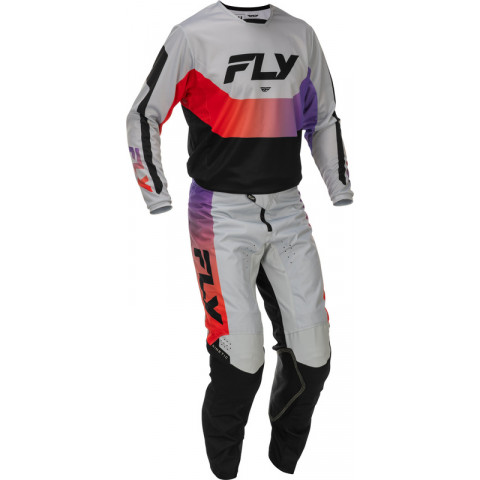 Maillot FLY RACING Kinetic - gris/rouge/violet/noir