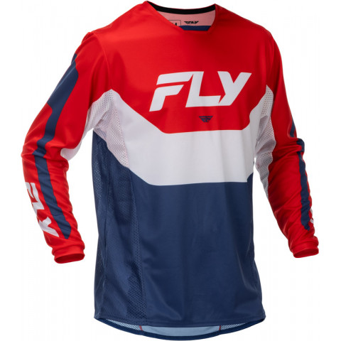 Maillot FLY RACING Kinetic - rouge/blanc/bleu Maillot FLY RACING Kinetic - rouge/blanc/bleu
