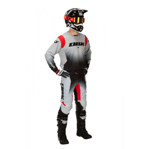 Maillot FLY RACING Kinetic DBK Special Edition - gris/noir/rouge