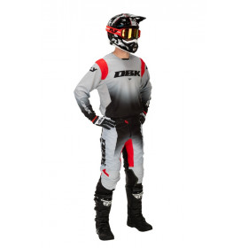 Maillot FLY RACING Kinetic DBK Special Edition - gris/noir/rouge