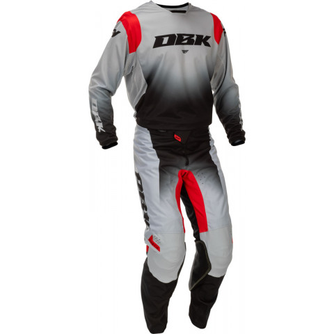 Maillot FLY RACING Kinetic DBK Special Edition - gris/noir/rouge