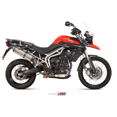 Silencieux MIVV Suono inox/casquette carbone Triumph Tiger 800