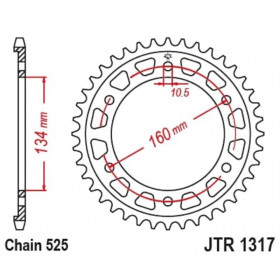 Couronne JT SPROCKETS acier standard 1317 - 525