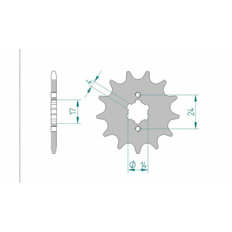 Kit chaîne AFAM 428XMR2 12/47 - couronne standard