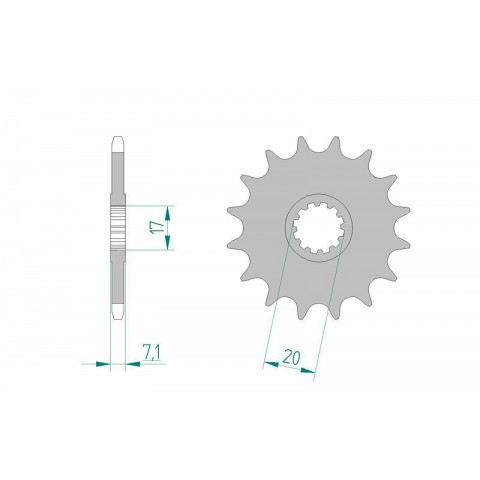 Kit chaîne AFAM 428XMR2 12/47 - couronne standard
