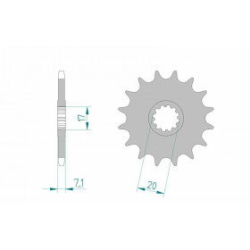 Kit chaîne AFAM 428XMR2 12/47 - couronne standard