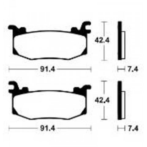 Plaquettes de frein TECNIUM Racing métal fritté carbone - MCR512
