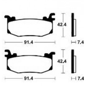 Plaquettes de frein TECNIUM Racing métal fritté - MTR512