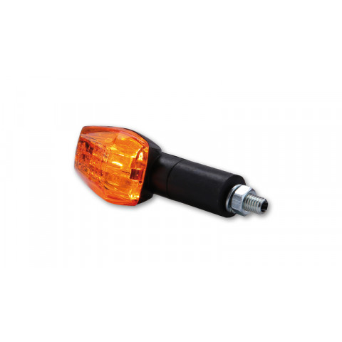 HIGHSIDER smart IMOLA 1 Mini Indicator, Black, Yellow Lens, E-Approved, Long Arm, (Pair)