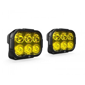 Kit d'éclairage universel DL6 lentille jaune avec câblage Premium
