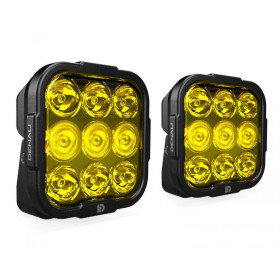 Kit d'éclairage universel DL9 lentille jaune avec câblage Premium