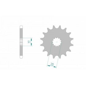 Pignon AFAM acier standard 94118 - 428