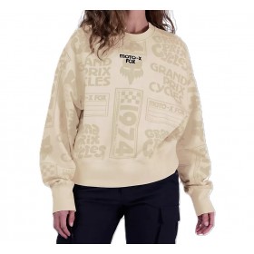 W CIRCA 74 OVERSIZED FLC CREW [OFF WHT]