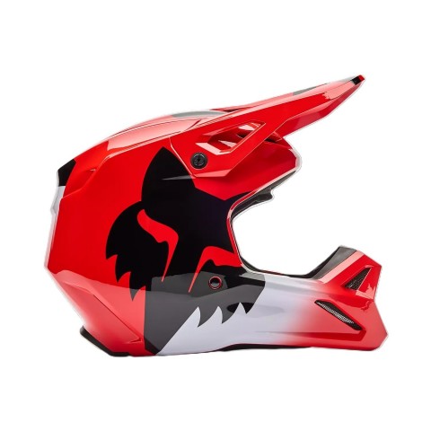 V1 SHIELD HELMET [FLO RED]