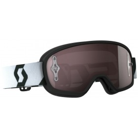 GOGGLE BUZZ MX PRO BLACK/WHITE SILV CHR