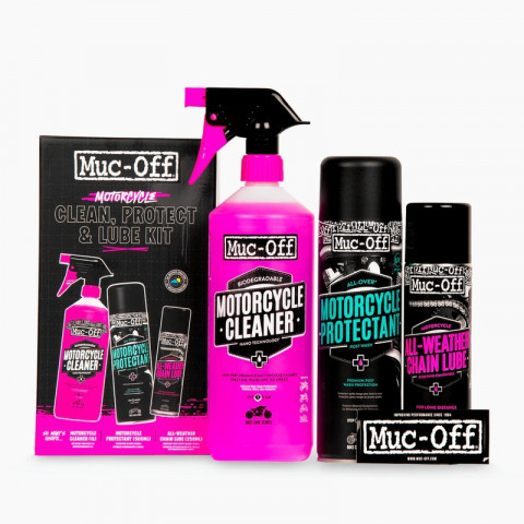 Kit d'entretient moto MUC-OFF Clean, Protect & Lube