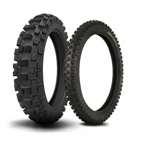 Train de pneus KENDA Mini Cross (Avant CARLSBAD 60/100-14 + Arrière WASHOUGAL II 80/100-12)