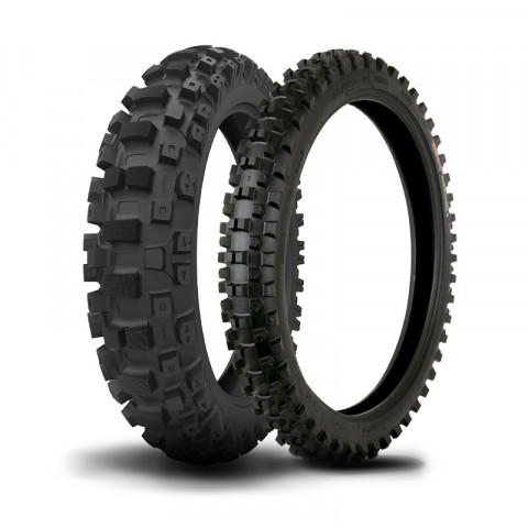 Train de pneus KENDA Mini Cross (Avant WASHOUGAL 60/100-14 + Arrière WASHOUGAL II 80/100-12)