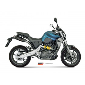 Silencieux MIVV Suono inox noir/casquette carbone Yamaha MT-03
