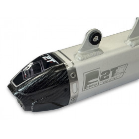 Silencieux FRESCO Carby aluminium blanc/casquette carbone Silencieux FRESCO Carby aluminium blanc/casquette carbone