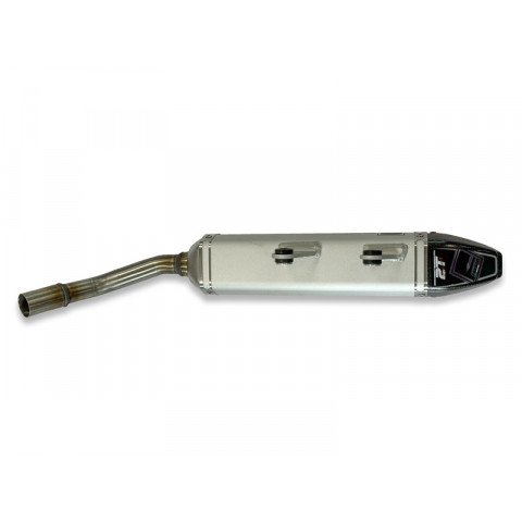 Silencieux FRESCO Carby aluminium blanc/casquette carbone Silencieux FRESCO Carby aluminium blanc/casquette carbone