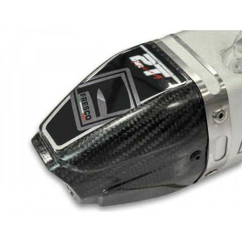 Silencieux FRESCO Carby aluminium blanc/casquette carbone Silencieux FRESCO Carby aluminium blanc/casquette carbone