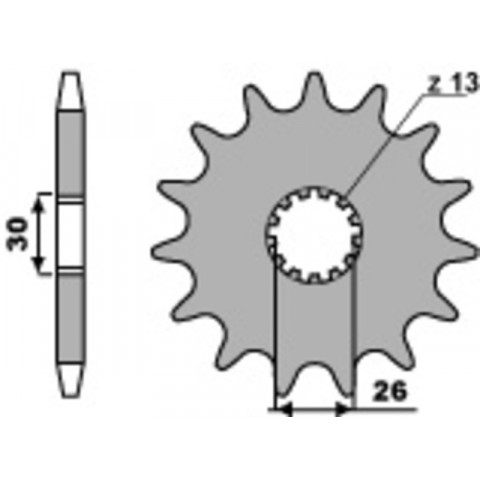 Pignon PBR acier standard 2090 - 520