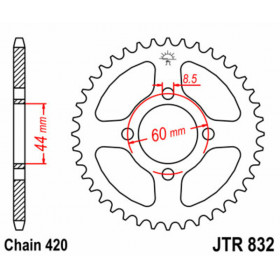 Couronne JT SPROCKETS acier standard - 420