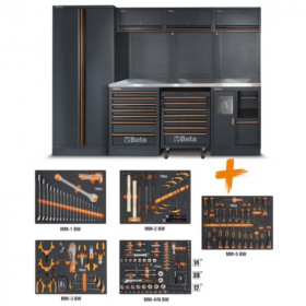 Combinaison d'ameublement d'atelier BETA TOOLS C45PRO 2.0 X comprenant 268 outils Beta Worker