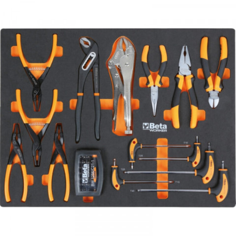 Combinaison d'ameublement d'atelier BETA TOOLS C45PRO 2.0 W avec 268 outils Beta Worker