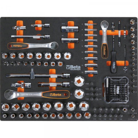Combinaison d'ameublement d'atelier BETA TOOLS C45PRO 2.0 W avec 268 outils Beta Worker