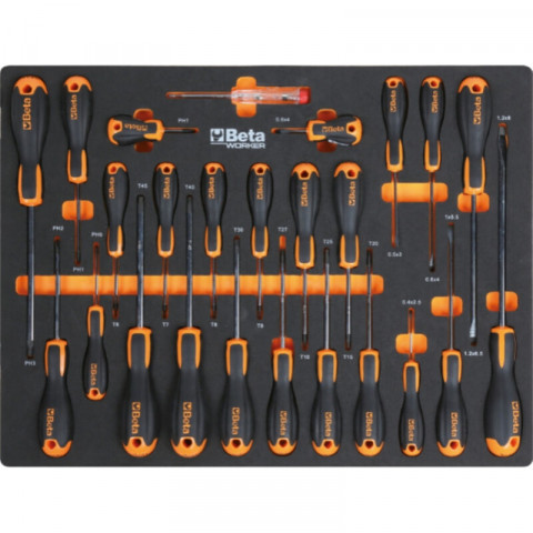 Combinaison d'ameublement d'atelier BETA TOOLS C45PRO 2.0 W avec 268 outils Beta Worker