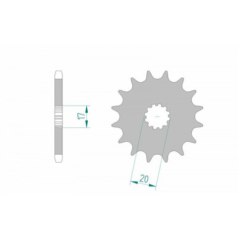 Kit chaîne AFAM 428R1 11/60-146 - couronne standard