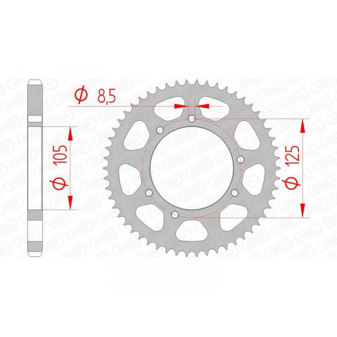 Kit chaîne AFAM 428R1 11/60-140 - couronne standard