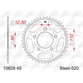 Kit chaîne AFAM 520XMR3 16/45-126 - couronne standard