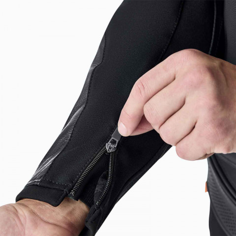 Veste RST Tractech Evo D3O cuir - noir/blanc