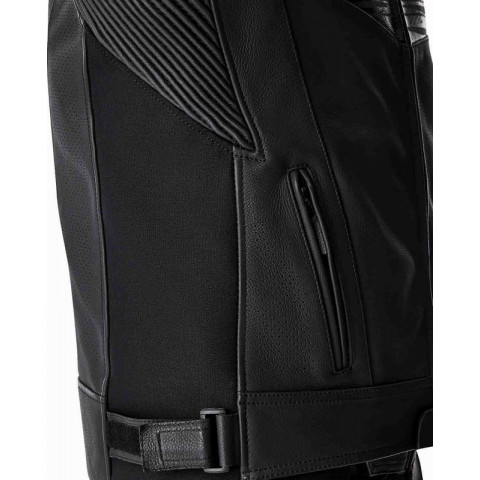 Veste RST Tractech Evo D3O cuir - noir/blanc