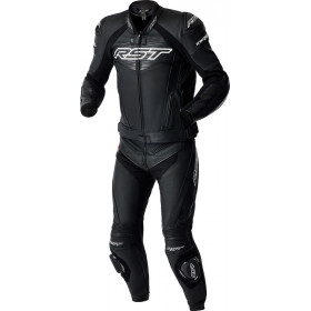 Veste RST Tractech Evo D3O cuir - noir/blanc