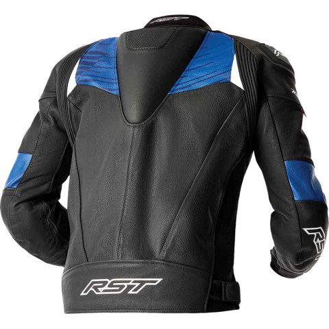 Veste RST Tractech Evo D3O cuir - noir/bleu