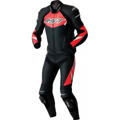 Veste RST Tractech Evo D3O cuir - noir/rouge