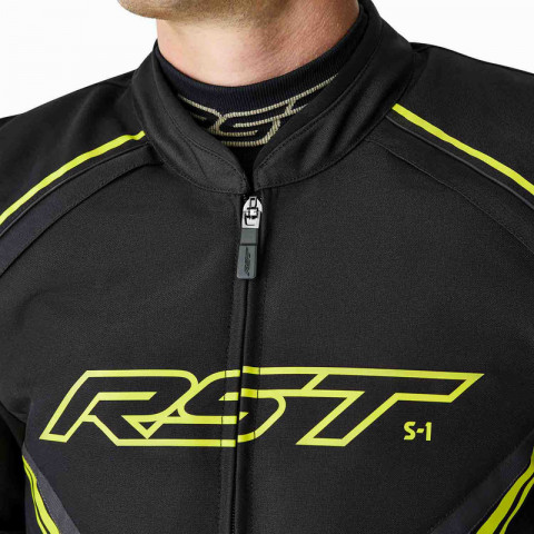 Veste RST S1 D3O Textile  - noir/jaune fluo