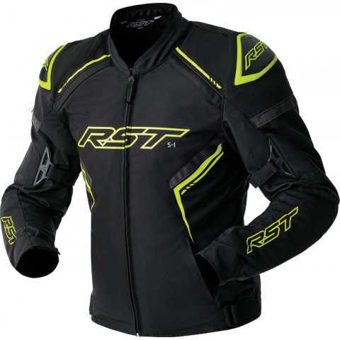 Veste RST S1 D3O Textile  - noir/jaune fluo